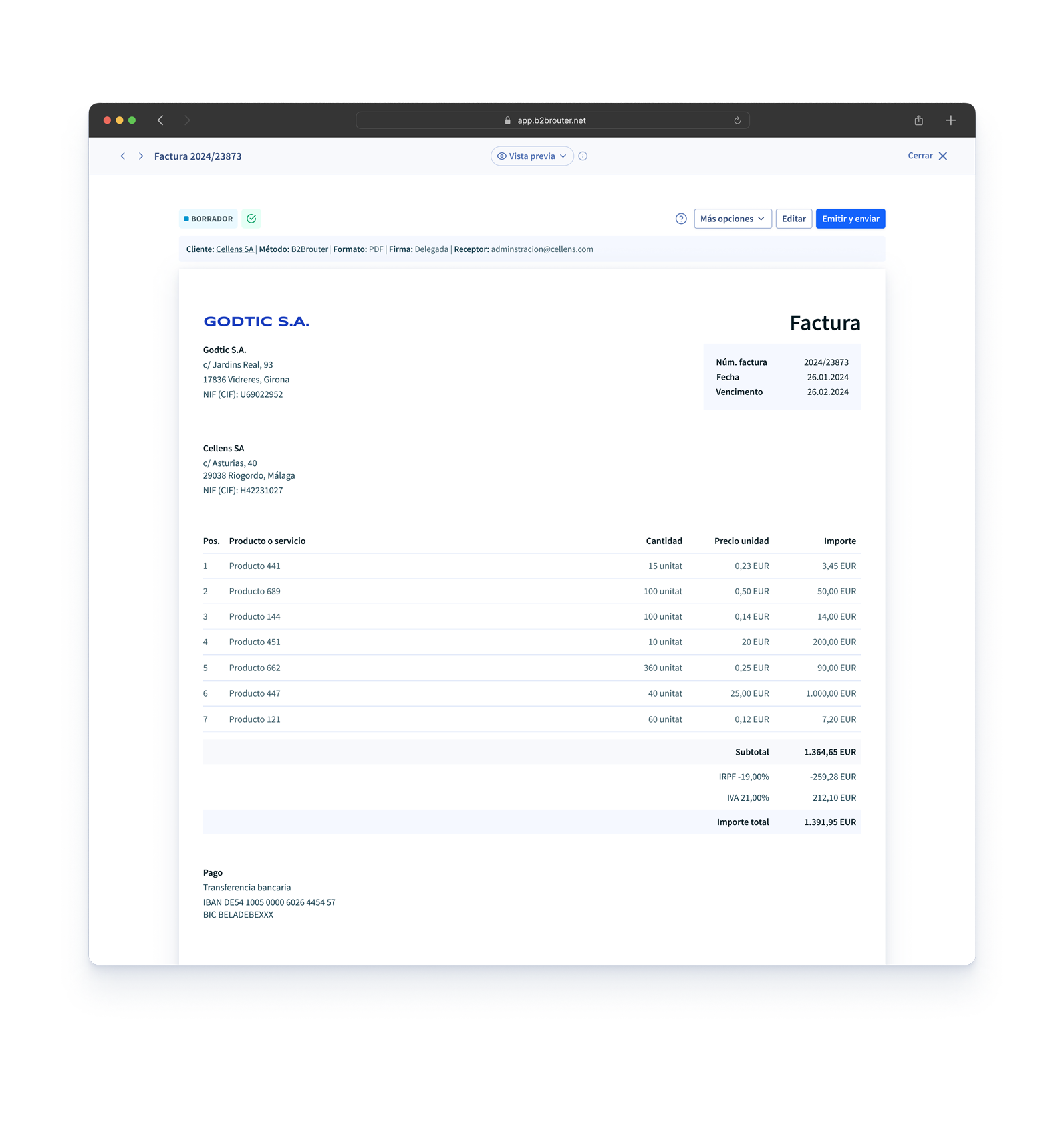 Facturación electrónica gratuita